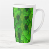 Kelly Green Raute Irish Clovers Latte Tasse (Rechts)
