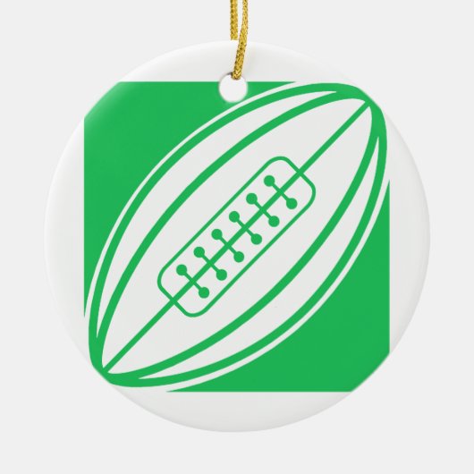 Kelly Green Rugby Keramikornament (Vorne)