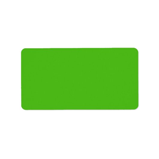 Kelly Green Solid Color Adressaufkleber (Vorne)