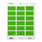 Kelly Green Solid Color Adressaufkleber (Vorne)