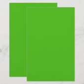 Kelly Green Solid Color Briefpapier (Vorne/Hinten)