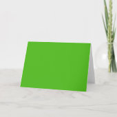 Kelly Green Solid Color Dankeskarte (Vorderseite)