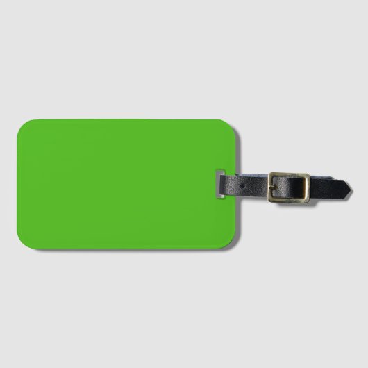 Kelly Green Solid Color Gepäckanhänger (Vorderseite (Horizontal))