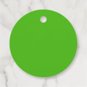 Kelly Green Solid Color Geschenkanhänger (Rückseite)