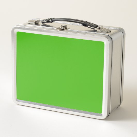 Kelly Green Solid Color Metall Brotdose (Vorderseite)