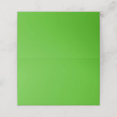 Kelly Green Solid Color Platzkarte (Außenseite Aufgefaltet)