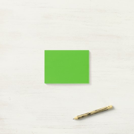 Kelly Green Solid Color Post-it Klebezettel (Auf Schreibtisch)