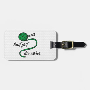 Kelly Green Strick Fast, Die Warm Gepäckanhänger