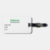 Kelly Green Strick Fast, Die Warm Gepäckanhänger (Rückseite horizontal)