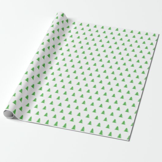 Kelly Green Style Christmas Pine Tree Minimalistis Geschenkpapier (Ungerollt)