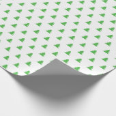 Kelly Green Style Christmas Pine Tree Minimalistis Geschenkpapier (Ecke)