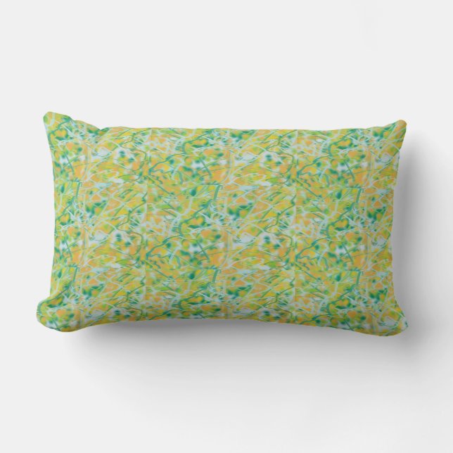 Kelly green, tan, hellblau Kissen (Vorderseite)