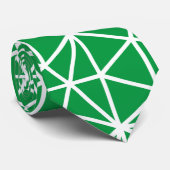 Kelly green Triangle Geometric Pattern Krawatte (Gerollt)