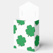 Kelly Green und White Kleeblatt, 4-Leaf Klee Geschenkschachtel (Geöffnet)