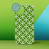 Kelly Green und White Modern Geometric Pattern Case-Mate iPhone Hülle