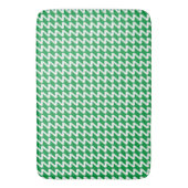 Kelly Green und White Modern Sharp Waves Badematte (Vorderseite Vertikal)