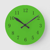 Kelly Green Wall Clock Runde Wanduhr (Vorderseite)