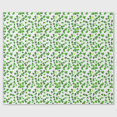Kelly-grün „Shamrocks Falling“ Geschenkpapier (Flach)