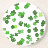 Kelly-grün „Shamrocks Falling“ Getränkeuntersetzer (Vorne)