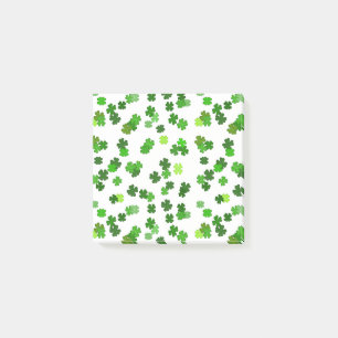 Kelly-grün „Shamrocks Falling“ Post-it Klebezettel