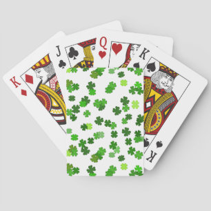 Kelly-grün „Shamrocks Falling“ Spielkarten