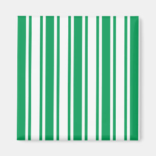 Kelly-grüne und weiße Kerzenstreifen Magnet