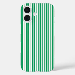 Kelly-grüne und weiße Süßigkeiten Streifen Case-Ma iPhone 16 Hülle