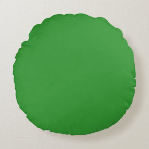 Kelly Hunter Natur Grün einfarbig einfaches Design Rundes Kissen