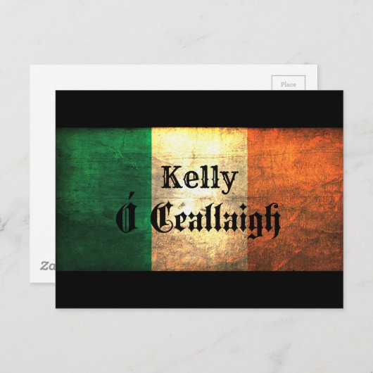 Kelly Irish Flag Postkarte (Vorne/Hinten)