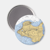 Kelly Island, OH nautische Übersicht Magnet (Vorderseite/Rückseite)