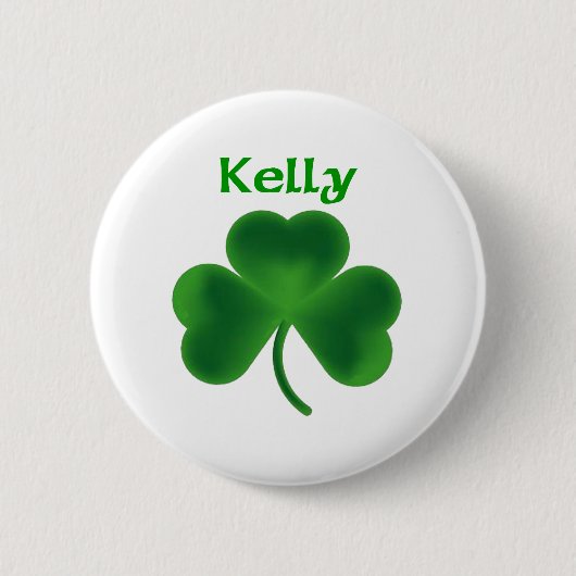 Kelly-Kleeblatt Button (Vorderseite)