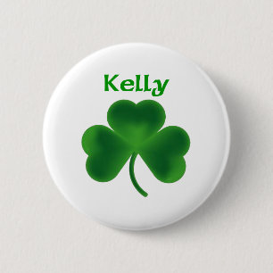 Kelly-Kleeblatt Button