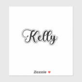 Kelly Name - Handgeschriebene Kalligrafie Aufkleber (Blatt)