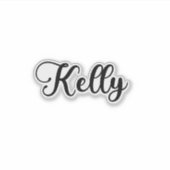 Kelly Name - Handgeschriebene Kalligrafie Aufkleber (Vorderseite)