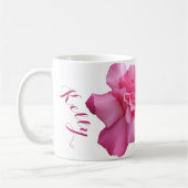 Kelly-Name hübsch rosa Rosa Blüte Kaffeetasse (Links)
