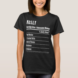 Kelly Nutritional Facts Serving Size Calories T-Shirt