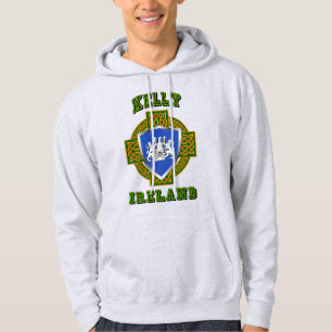 Kelly/O'Kelly Irish Shield mit keltischem Kreuz Hoodie