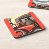 Kelly Springfields reifen in den 1920er Jahren und Getränkeuntersetzer (Linke Seite)