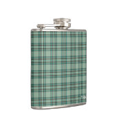 Kelly Tartan Monogram Minze Green Kariert Flachmann (Rechts)