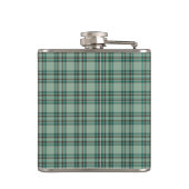 Kelly Tartan Monogram Minze Green Kariert Flachmann (Rückseite)