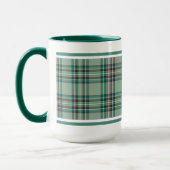 Kelly Tartan Pattern Mint Green Irish Kariert Tasse (Links)
