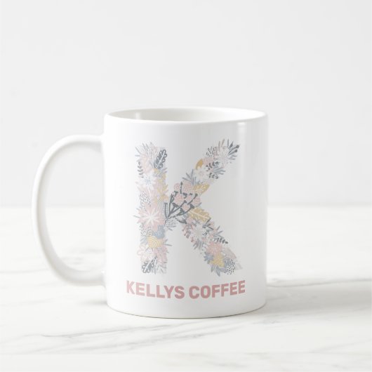 KELLYS COFFEE-Tasse mit bearbeitbarem Text Kaffeetasse (Links)