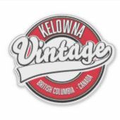 Kelowna British Columbia Canada Logo Aufkleber (Vorderseite)