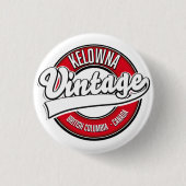 Kelowna British Columbia Canada Logo Button (Vorderseite)