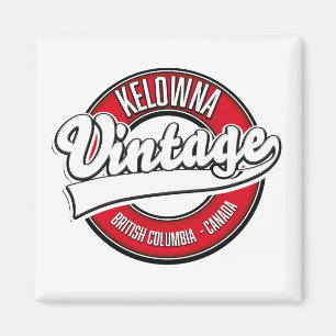 Kelowna British Columbia Canada Logo Magnet
