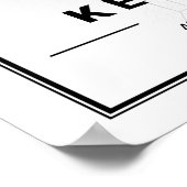 Kelowna British Columbia Canada Travel City Map Poster (Ecke)