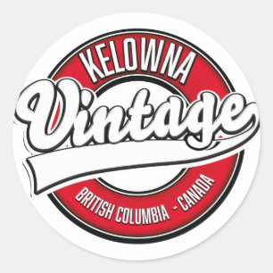 Kelowna British Columbia Kanada Logo Runder Aufkleber