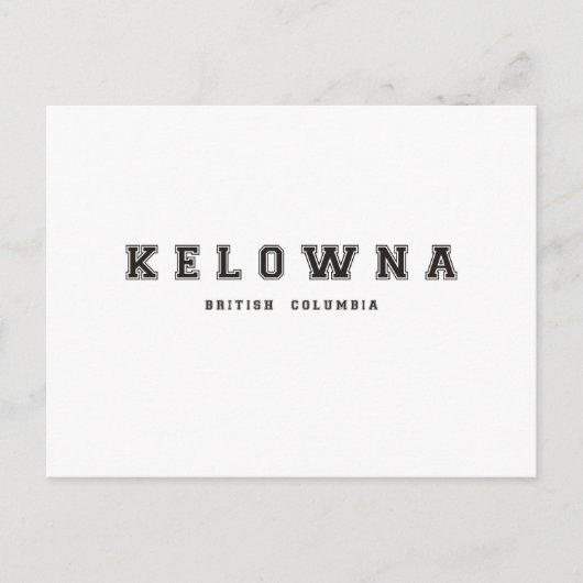 Kelowna British Columbia Postkarte (Vorderseite)