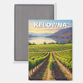 Kelowna Canada Travel Magnet (Vorderseite/Rückseite)