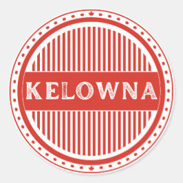 Kelowna City Pride Emblem – Canadian Identity Runder Aufkleber